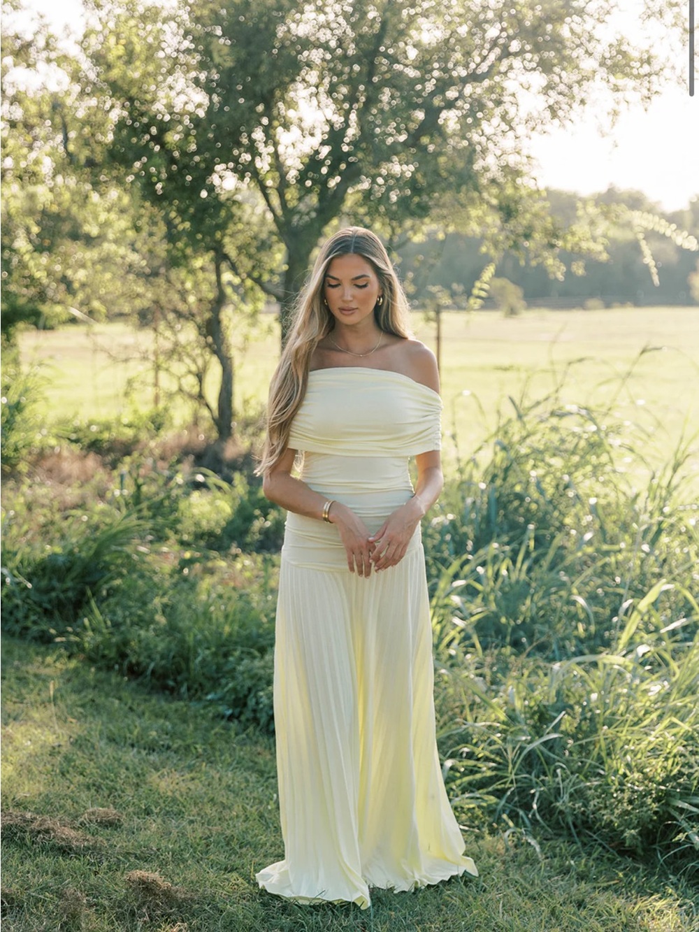 Halo Maxi Dress in Buttercream
